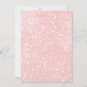 Eine kleine Schneeflocke Pink Baby Dusche Einladung (Rückseite)