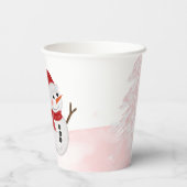 Eine kleine Schneeflocke Pink Baby Dusche Pappbecher (Rückseite)