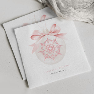 Eine kleine Schneeflocke Pink-Babydusche Serviette