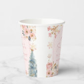 Eine kleine Schneeflocke Pink Winter Baby Dusche Pappbecher (Links)