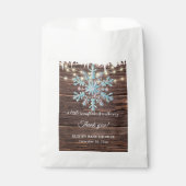 Eine kleine Schneeflocke Rustikale Winter Baby Dus Geschenktütchen (Vorderseite)