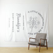 Eine kleine Schneeflocke Winterdusche im Hintergru Wandteppich (Beispiel (Horizontal))