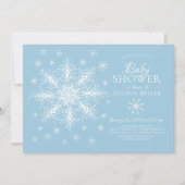 Eine kleine Schneeflocke Winterjunge Babydusche Einladung (Vorderseite)