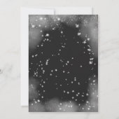 Eine kleine Schneeflocke Winternachtsdusche Einladung (Rückseite)