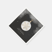 Eine kleine Schneeflocke Winternachtsdusche Serviette (Ecke)