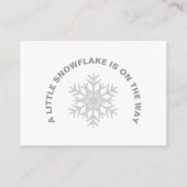 Eine kleine Schneeflocken-Babydusche mitbringen Si Begleitkarte (Rückseite)