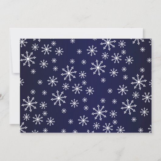 Eine kleine Schneeflocken-Winter-Babydusche Einladung (Rückseite)