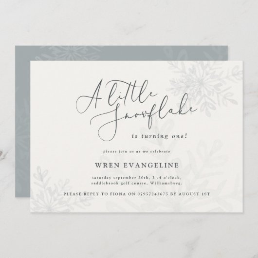 Eine kleine Schneeflockenparty (Vorne/Hinten)