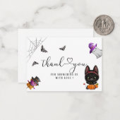 Eine kleine schwarze Katze Mitteilungskarte (Vorderseite/Rückseite Beispiel)