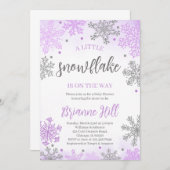Eine kleine Snowflake Baby Dusche Einladung (Vorne/Hinten)
