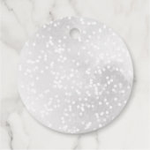 Eine kleine Snowflake Babydusche Danke Geschenkanhänger (Rückseite)