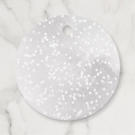 Eine kleine Snowflake Babydusche Danke Geschenkanhänger (Rückseite)