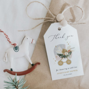 Eine kleine Snowflake Babydusche Danke Geschenkanhänger