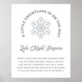 Eine kleine Snowflake-Babydusche Spätabenteuer Poster