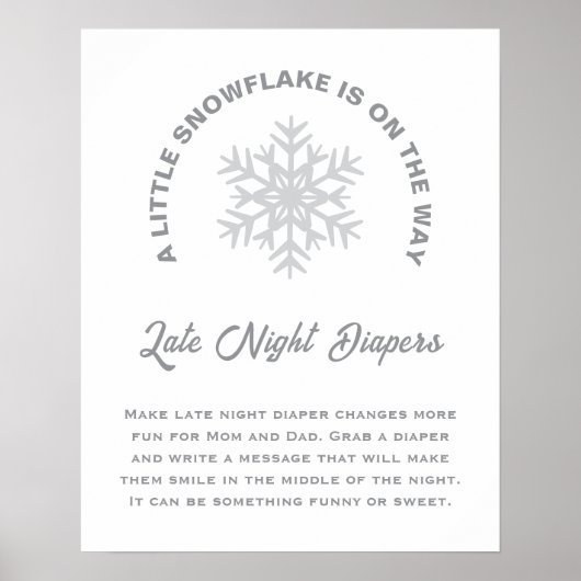 Eine kleine Snowflake-Babydusche Spätabenteuer Poster (Vorne)