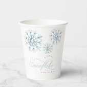 Eine kleine Snowflake Blue Baby Dusche Pappbecher (Vorderseite)