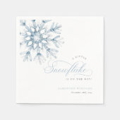 Eine kleine Snowflake Blue Baby Dusche Serviette (Vorderseite)