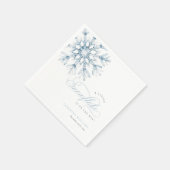 Eine kleine Snowflake Blue Baby Dusche Serviette (Ecke)