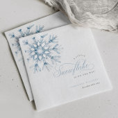 Eine kleine Snowflake Blue Baby Dusche Serviette