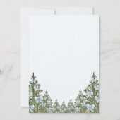 Eine kleine Snowflake Blue Bow Winter Baby Dusche Einladung (Rückseite)