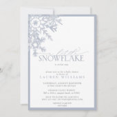 Eine kleine Snowflake Blue Watercolor Baby Dusche (Vorderseite)