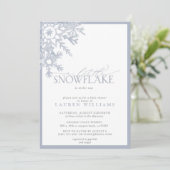 Eine kleine Snowflake Blue Watercolor Baby Dusche (Stehend Vorderseite)