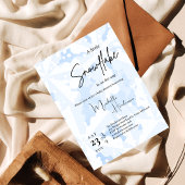 Eine kleine Snowflake Blue Winter Baby Dusche Einladung