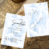 Eine kleine Snowflake Blue Winter Baby Dusche Einladung