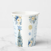 Eine kleine Snowflake Blue Winter Baby Dusche Pappbecher (Links)