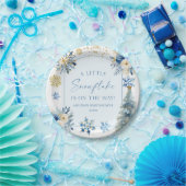 Eine kleine Snowflake Blue Winter Baby Dusche Pappteller (Party)