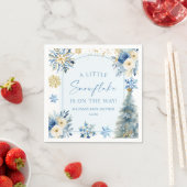 Eine kleine Snowflake Blue Winter Baby Dusche Serviette (Beispiel)