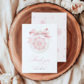 Eine kleine Snowflake Girl Babydusche Danke Karte