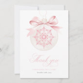 Eine kleine Snowflake Girl Babydusche Danke Karte (Vorderseite)