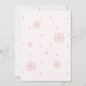 Eine kleine Snowflake Girl Babydusche Danke Karte (Rückseite)