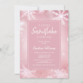 Eine kleine Snowflake Girl-Babydusche Einladung (Vorderseite)