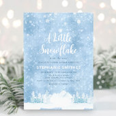 Eine kleine Snowflake Sprinkle Winter Boy Baby Dus Einladung