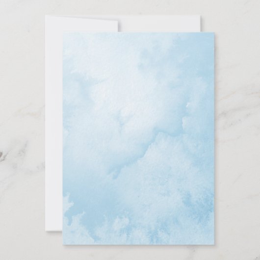 Eine kleine Snowflake Winter Wonderland Baby Dusch Einladung (Rückseite)