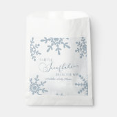 Eine kleine Snowflake Winter Wonderland Baby Dusch Geschenktütchen (Vorderseite)