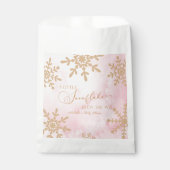 Eine kleine Snowflake Winter Wonderland Baby Dusch Geschenktütchen (Vorderseite)