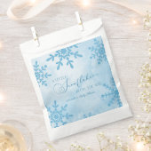 Eine kleine Snowflake Winter Wonderland Baby Dusch Geschenktütchen (Ausgeschnitten)