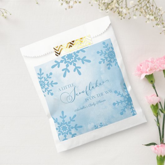 Eine kleine Snowflake Winter Wonderland Baby Dusch Geschenktütchen (Versiegelt)