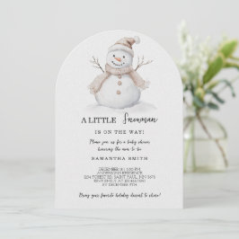 Eine kleine Snowman Baby Dusche Weihnachts-Einladu Einladung