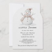 Eine kleine Snowman Baby Dusche Weihnachts-Einladu Einladung (Vorderseite)