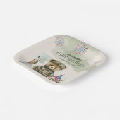 Eine kleine Soldat Junge Teddy Bear Babydusche Pappteller (Gewinkelt)