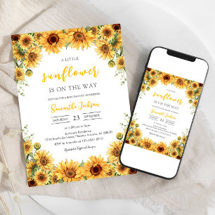Eine kleine Sonnenblume Baby Shower Einladung