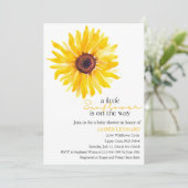 Eine kleine Sonnenblume ist auf dem Weg Dusche Ein Einladung (Stehend Vorderseite)