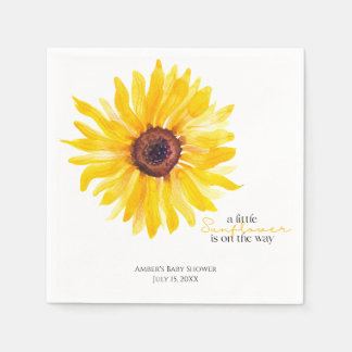 Eine kleine Sonnenblume ist auf dem Weg Dusche Nap Serviette