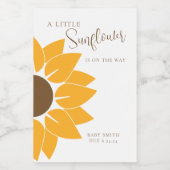 Eine kleine Sonnenblume ist auf dem Weg Mini-Weine Weinetikett (Einzelnes Label)