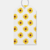 Eine kleine Sonnenblume ist auf der Spendenmarke " Geschenkanhänger (Rückseite)