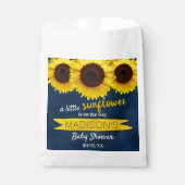 Eine kleine Sonnenblume ist unterwegs! Babyparty Geschenktütchen (Vorderseite)
